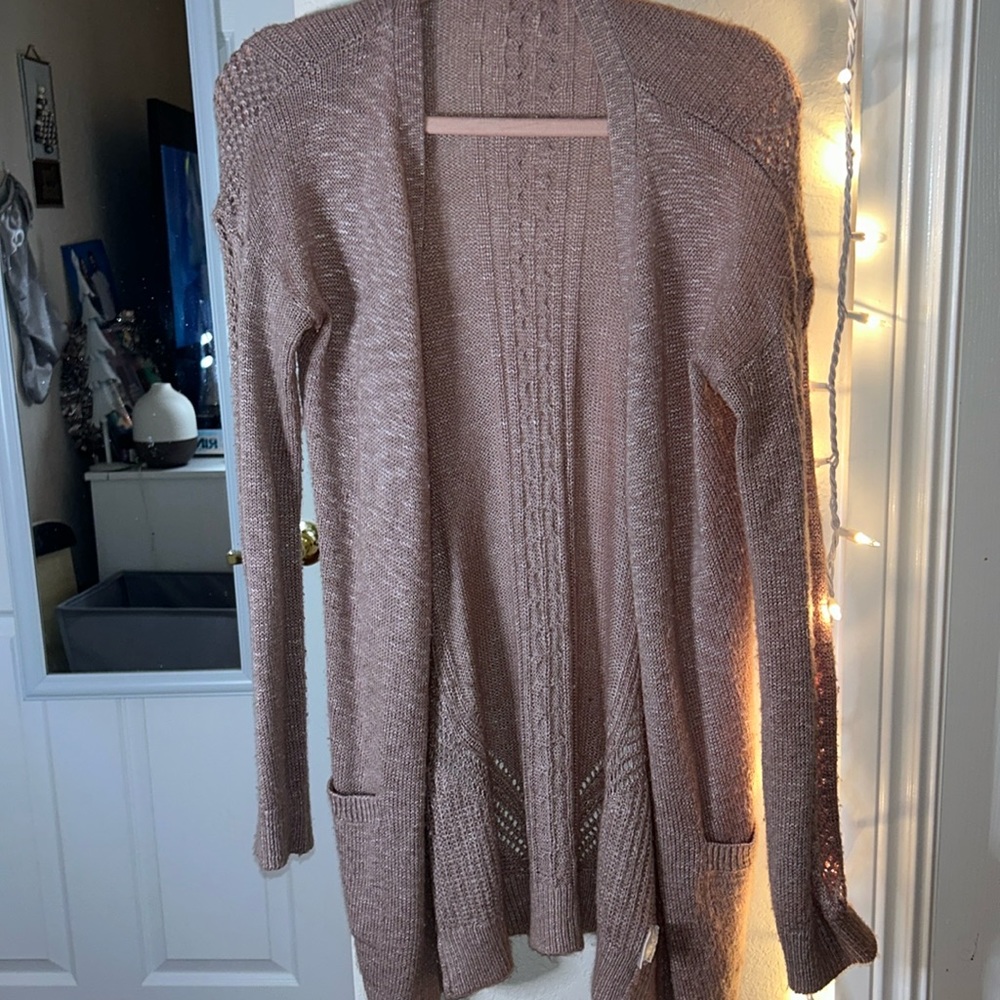 Pink Rose Cardigan Sweaters for Women | Medium - Has Pockets!